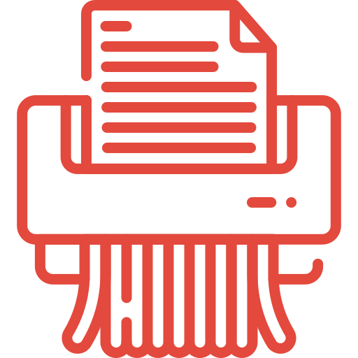 Papierversnipperaar icoon